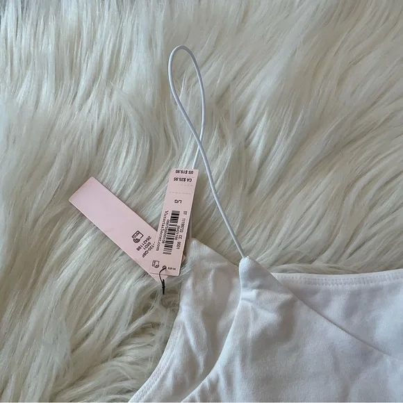 Victoria’s Secret Cotton Tank Top - NWT - Size Large - White - Picture 8 of 9